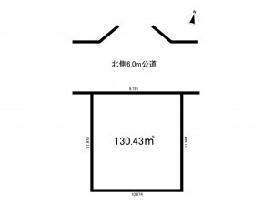 上尾市大字久保、土地の間取り画像です