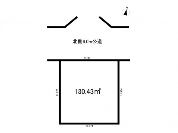 上尾市大字久保、土地の間取り画像です