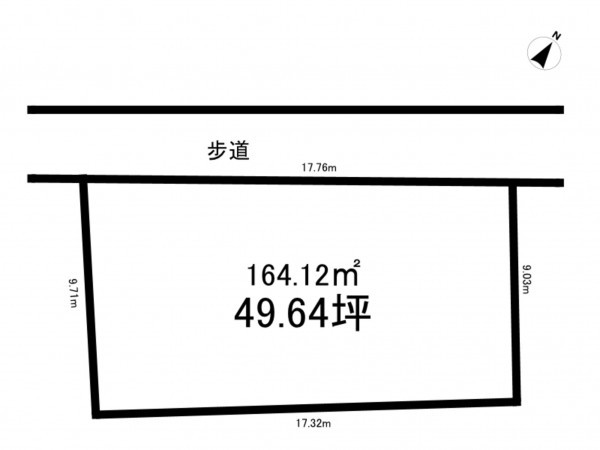 上尾市大字壱丁目、土地の間取り画像です