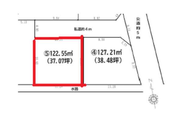 上尾市本町、土地の間取り画像です