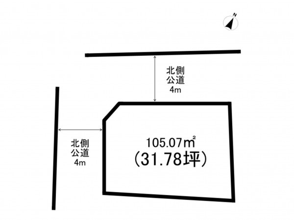 上尾市愛宕、土地の間取り画像です