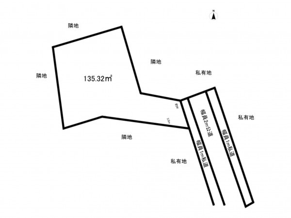 上尾市大字久保、土地の間取り画像です