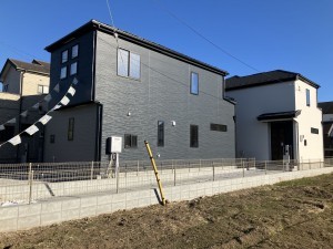 上尾市大字上、新築一戸建ての外観画像です