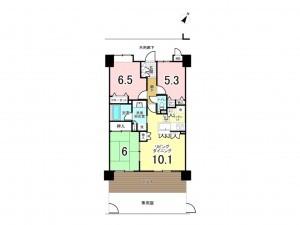 上尾市緑丘、マンションの間取り画像です