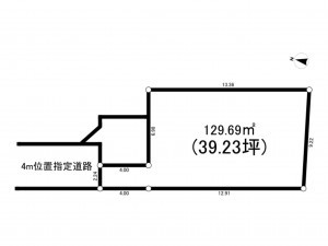 上尾市大字小敷谷、土地の間取り画像です