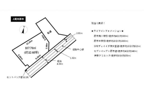 上尾市大字原市、土地の間取り画像です