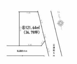 上尾市本町、土地の間取り画像です