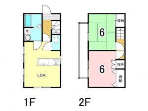 上尾市本町、中古一戸建ての間取り画像です