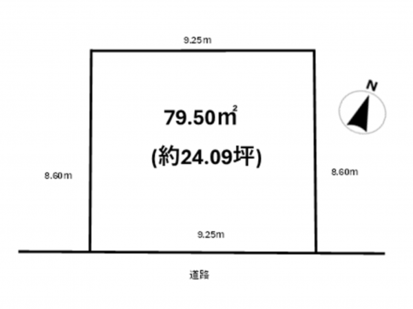 上尾市大字上、土地の間取り画像です