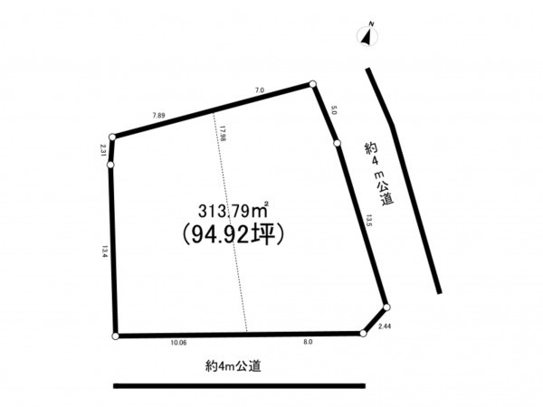 上尾市大字上、土地の間取り画像です