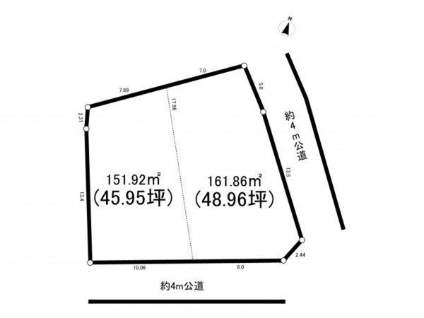 上尾市大字上、土地の間取り画像です