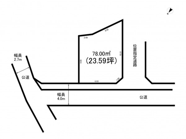 上尾市大字領家、土地の間取り画像です