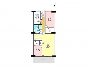 上尾市緑丘、マンションの間取り画像です