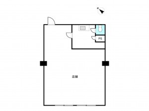 上尾市愛宕、収益物件/店舗の間取り画像です