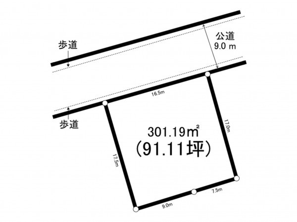 上尾市大字平方、土地の間取り画像です