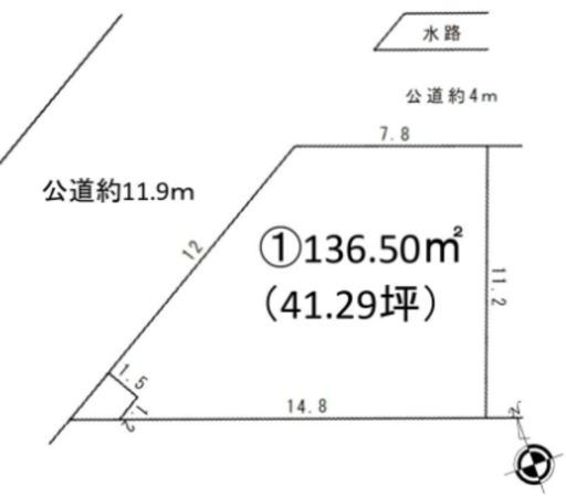 上尾市本町、土地の間取り画像です