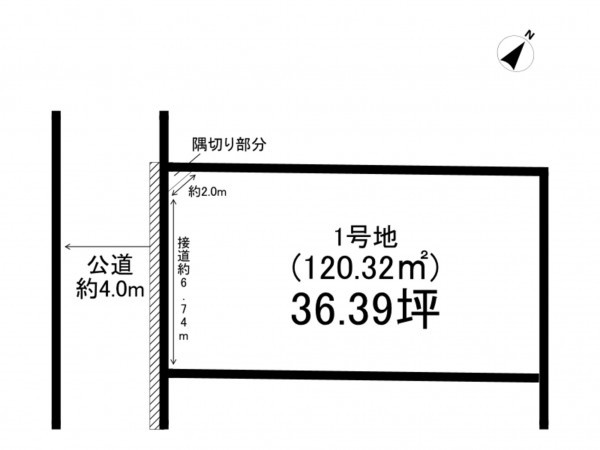 上尾市愛宕、土地の間取り画像です