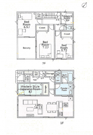 上尾市大字上尾下、新築一戸建ての間取り画像です