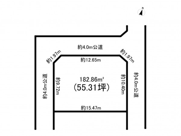 上尾市川、土地の間取り画像です
