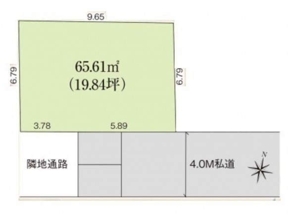上尾市上町、土地の間取り画像です