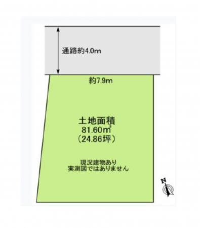 上尾市大字小敷谷、土地の間取り画像です