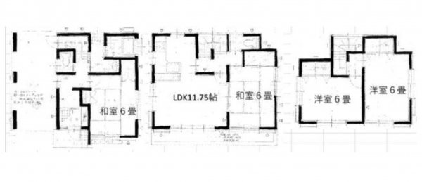 上尾市中分、中古一戸建ての間取り画像です