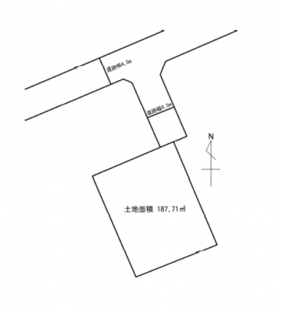 上尾市向山、土地の間取り画像です