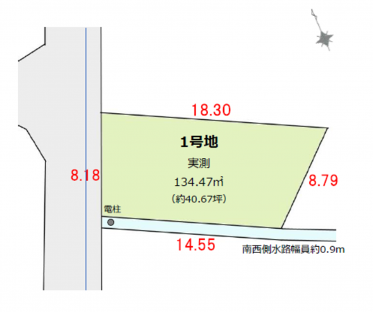 上尾市東町、土地の間取り画像です