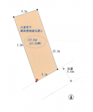 上尾市西宮下、土地の間取り画像です