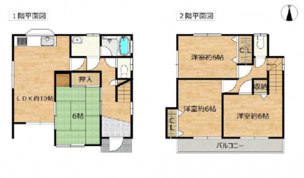 上尾市大字瓦葺、中古一戸建ての間取り画像です