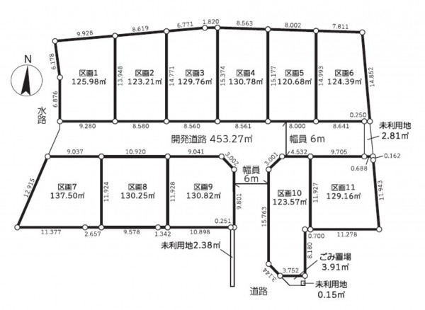 上尾市大字小敷谷、土地の間取り画像です