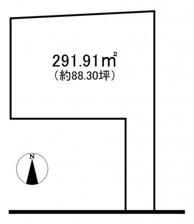 熊本市中央区薬園町、土地の間取り画像です
