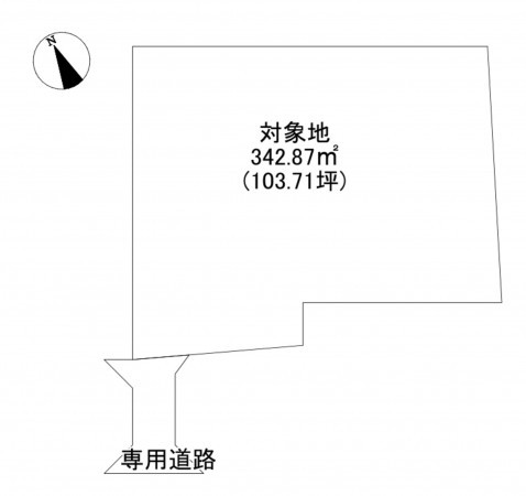 熊本市中央区国府、土地の間取り画像です