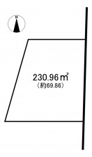 熊本市東区湖東、土地の間取り画像です