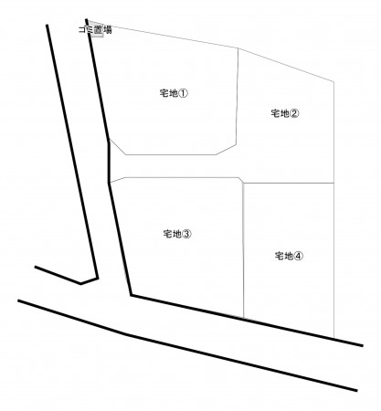 熊本市南区富合町南田尻、土地の間取り画像です