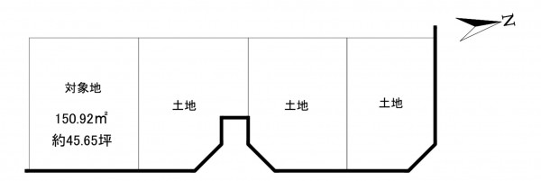 熊本市南区八分字町、土地の間取り画像です