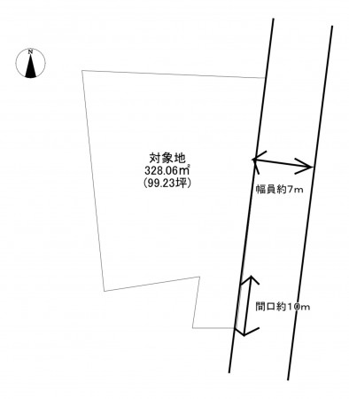熊本市中央区京町、土地の間取り画像です