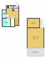 熊本市中央区水前寺、マンションの間取り画像です