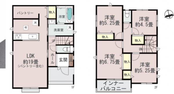 熊本市中央区帯山、新築一戸建ての間取り画像です