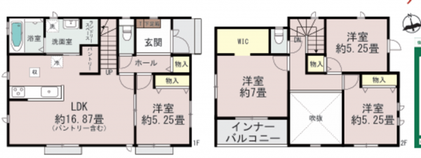 熊本市中央区帯山、新築一戸建ての間取り画像です