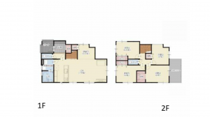 熊本市南区八分字町、新築一戸建ての間取り画像です