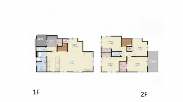 熊本市南区八分字町、新築一戸建ての間取り画像です