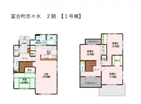 熊本市南区富合町志々水、新築一戸建ての間取り画像です