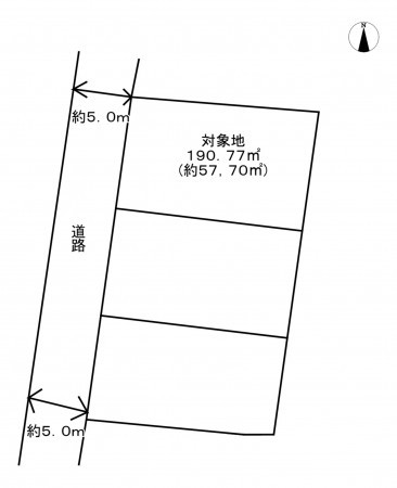 熊本市北区津浦町、土地の間取り画像です