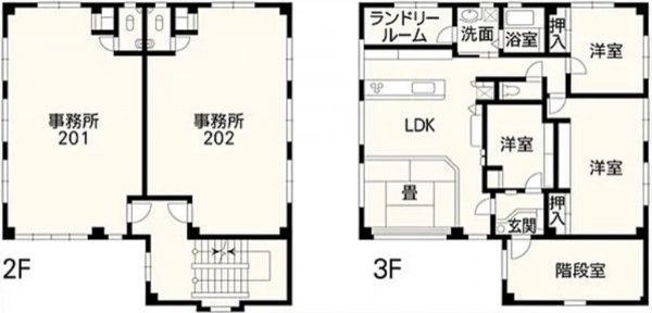 熊本市南区近見、中古一戸建ての間取り画像です