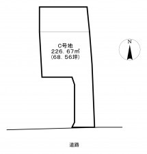 熊本市南区護藤町、土地の間取り画像です