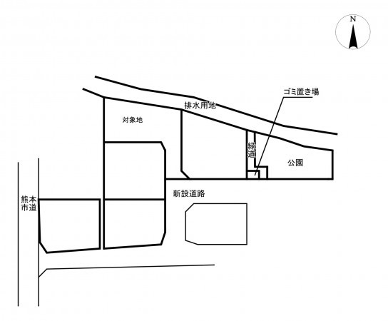 熊本市南区御幸木部、土地の間取り画像です