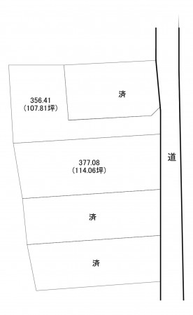 熊本市南区畠口町、土地の間取り画像です