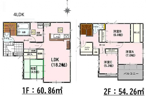 熊本市南区会富町、新築一戸建ての間取り画像です