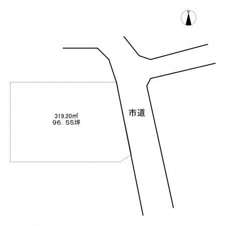 熊本市南区八分字町、土地の間取り画像です